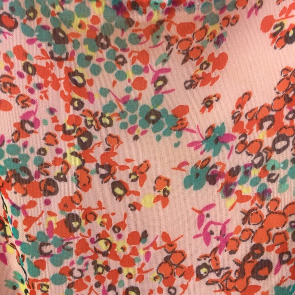 Peachy Floral Asymmetrical Dress - Picture 5 of 5